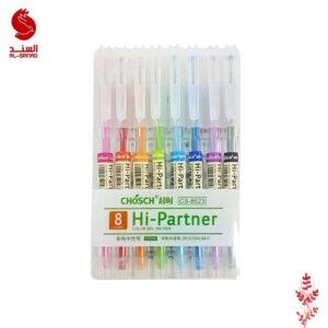 8 الوان قلم كوش نبالة رفيعة Hi - Partner