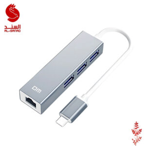 3Port HUB Type C To USB 3.0 موزع USB ثلاثي مع منفذ LAN