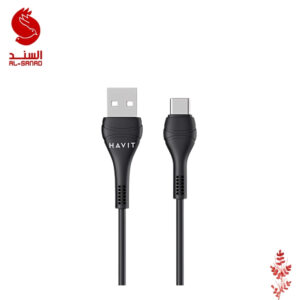 Havit USB To TYPE-C PVC Striped Charging Cable كيبل شحن USB الى TYPE-C