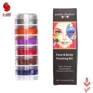 6 الوان ميتالك رسم الوجه