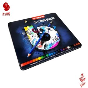 اصباغ خشب برونزيل 24 لون علبة معدنية