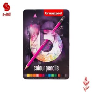 اصباغ خشب برونزيل علبة معدنية من 12 لون