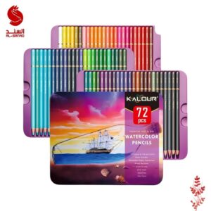اصباغ خشب ماركة كالور 72 لون علبة معدنية