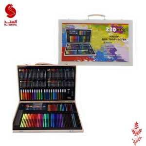 حقيبة تلوين 220 قطعة