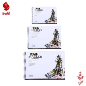 دفتر ماركر 120 غم 32 ورقة A5 , A4 , A3