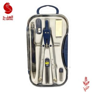 طقم فرجار هندسي للرسم مع قلم ميكانيكي وسنون رصاص