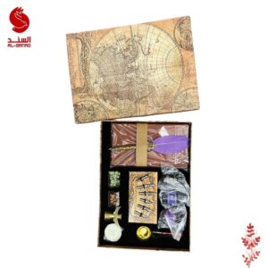 مجموعة كاملة من اقلام الحبر و الشمع ودفتر