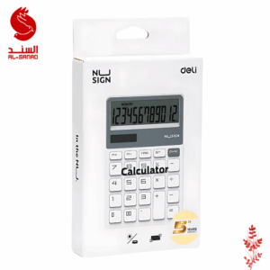 حاسبة رقمية نوسيجن Ens042 بيضاء 163.6 × 106 × 19 ملم من deli