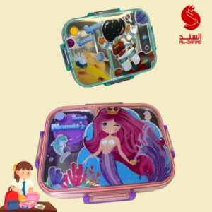 حافظة طعام ستينليس ستيل مقسمة وآمنة للاستخدام